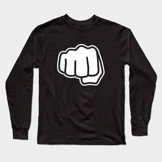 Bro Fist Emoji BroFist Fist Bump Knuckles Long Sleeve T-Shirt by dumbshirts